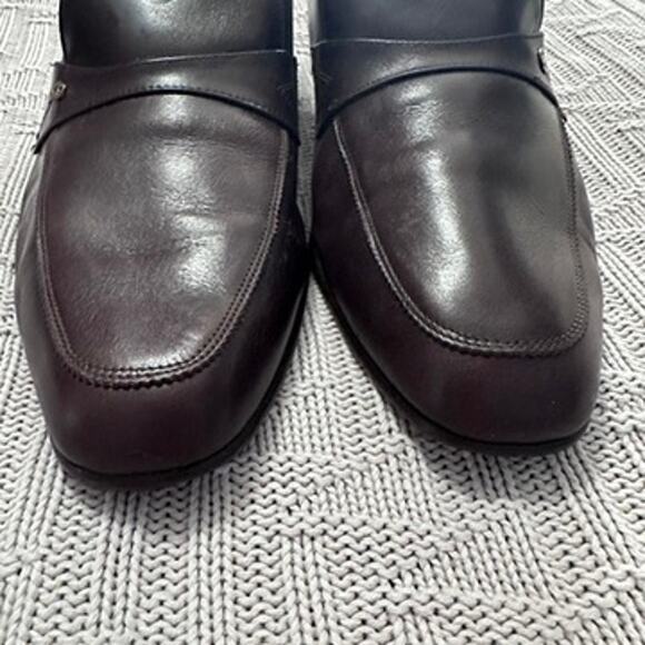 Vintage Christian Dior brown leather loafers size 10.5